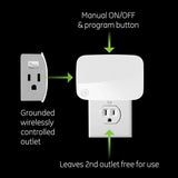 GE Enbrighten Z-Wave Plus 15-Amp 120-Volt White Plug-in Smart Switch, 1-Outlet (Model 28169)