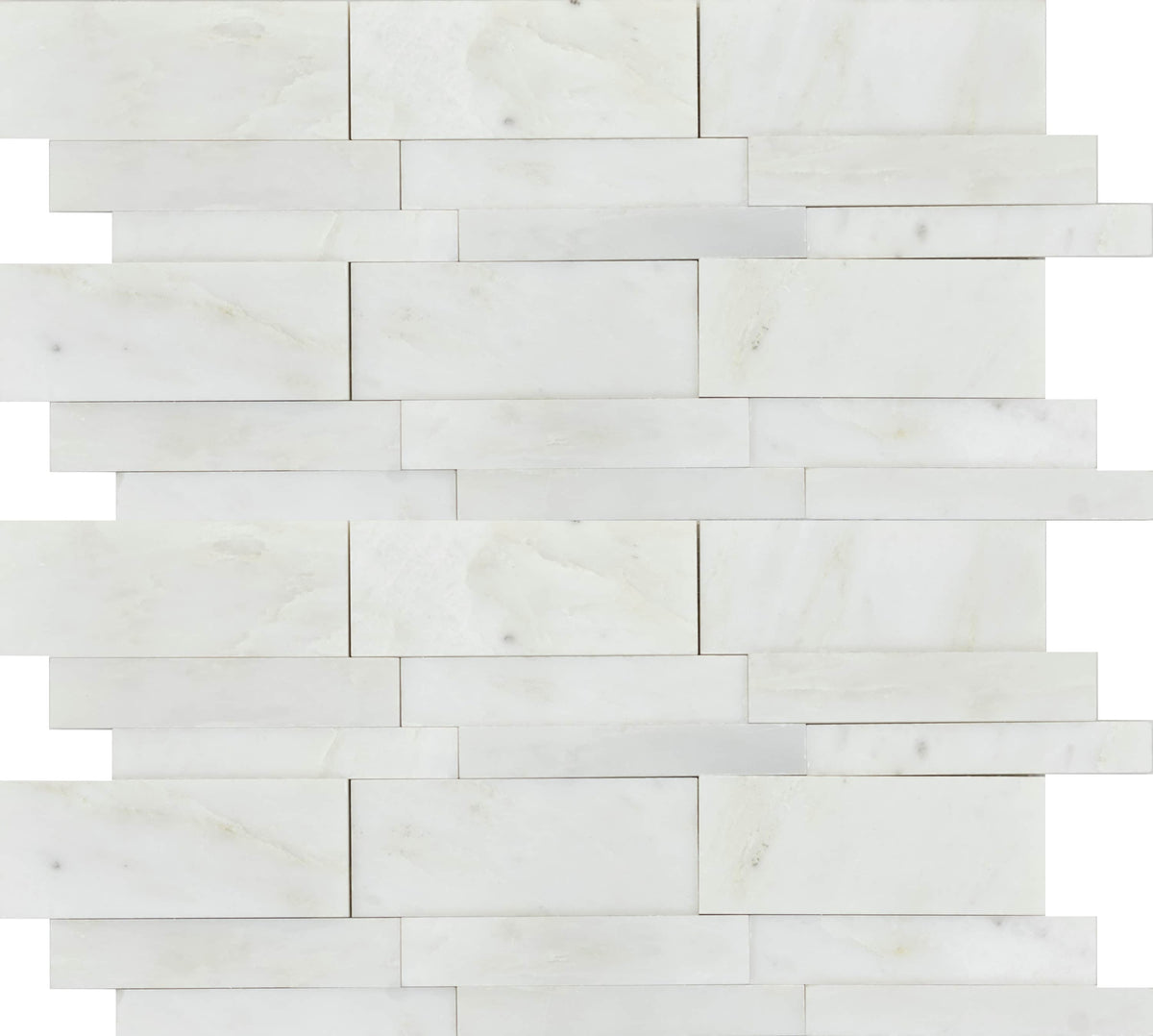 Emser WINTER FROST Natural Stone Marble Border Tile, Polished, 12-in x 12-in