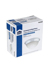 Project Source 8.75-in White Traditional Incandescent Flush Mount Light