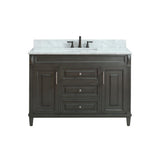 Sterling White 49 in. Vanity with Marble Top