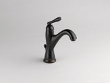 Delta Burke Oil Rubbed Bronze 1-Handle Single-Hole WaterSense Bathroom Sink Faucet with Drain