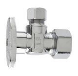 Keeney Brass 1/2-in Compression x 3/8-in Compression Quarter Turn Angle Valve