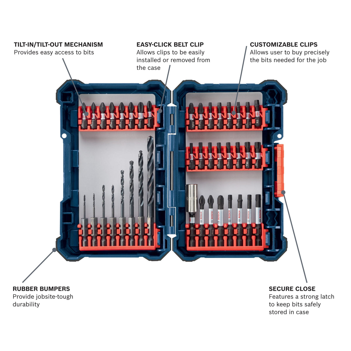 Bosch Custom Case 40-Piece 1/4-in Impact Driver Bit Set