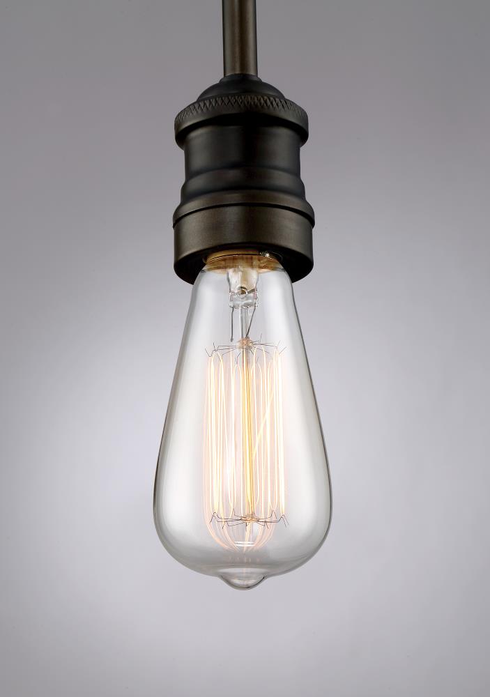 Quoizel Soho Bronze Transitional Clear Glass Globe Pendant Light