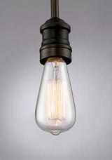 Quoizel Soho Bronze Transitional Clear Glass Globe Pendant Light