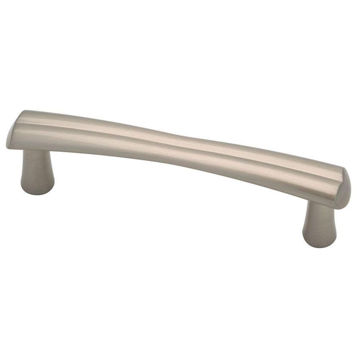Notched 3 in. (76 mm) Center-to-Center Satin Nickel Drawer Pull