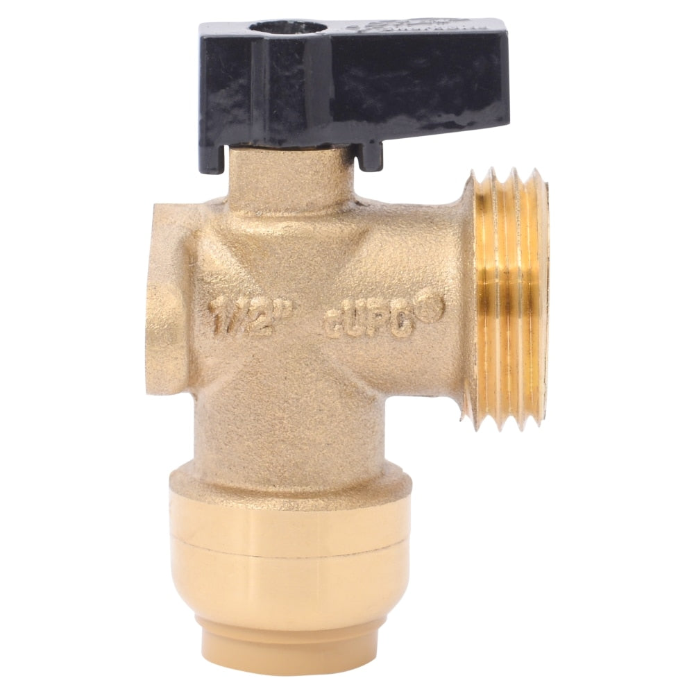SharkBite Brass 1/2-in Push-to-Connect x 3/4-in Hose Thread Quarter Turn Washing Machine Valve