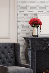 Elida Ceramica Mirror Glass Reflections 12-in x 12-in Glossy Glass Linear Mosaic Wall Tile