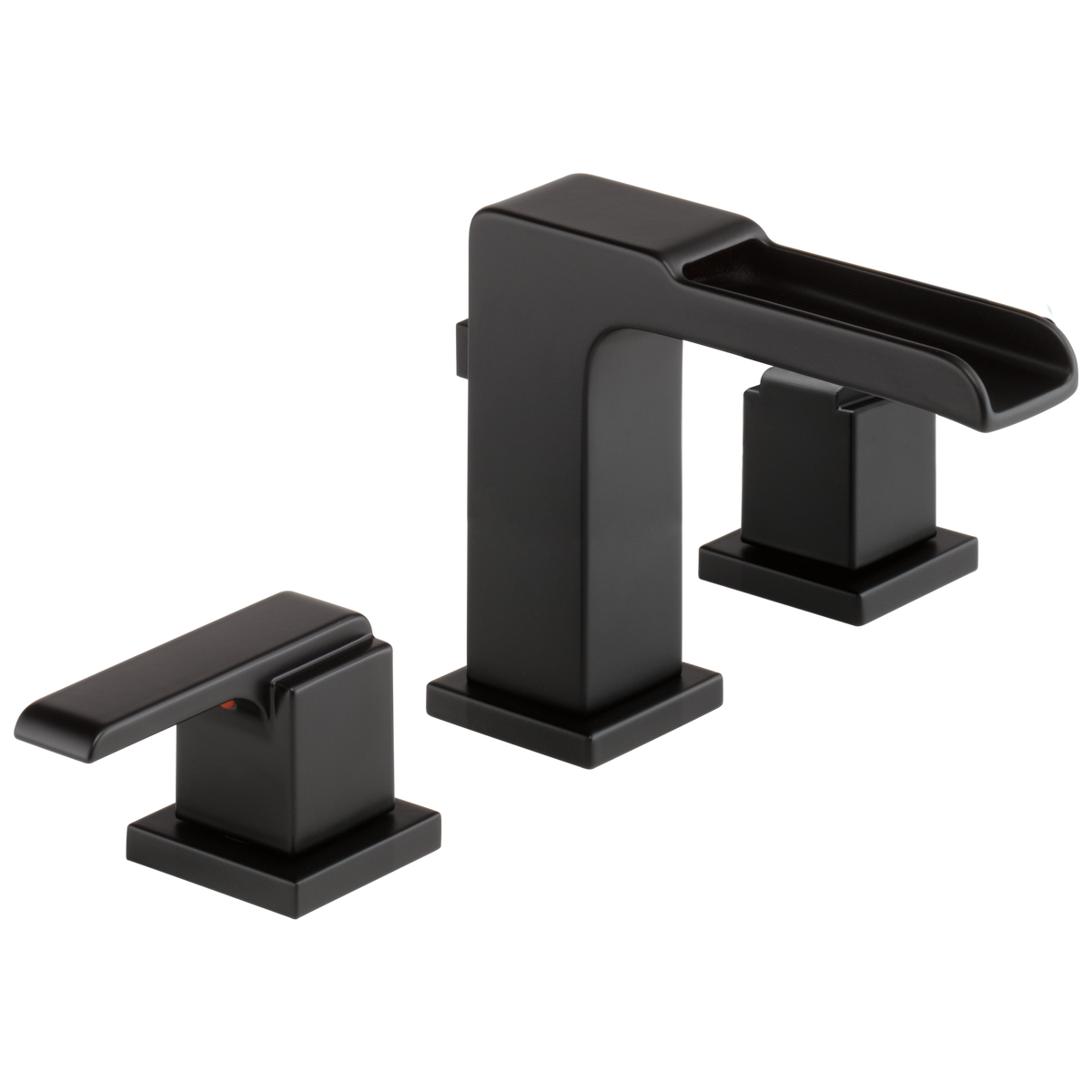 Delta Ara Matte Black 2-Handle Widespread WaterSense Bathroom Sink Faucet with Drain, 4–16 in Installation