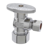 Keeney Brass 1/2-in Compression x 3/8-in Compression Quarter Turn Angle Valve