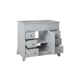 Aurora White 37 in. Vanity with Carrara Top