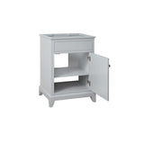 Studio Design Collection Aurora 25 in. Bathroom Vanity with Carrara Marble Top, Light Gray
