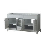 Studio Design Collection Aurora 61 in. Double Sink Vanity with Carrara Marble Top