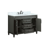 Sterling White 49 in. Vanity with Marble Top
