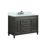 Sterling White 49 in. Vanity with Marble Top