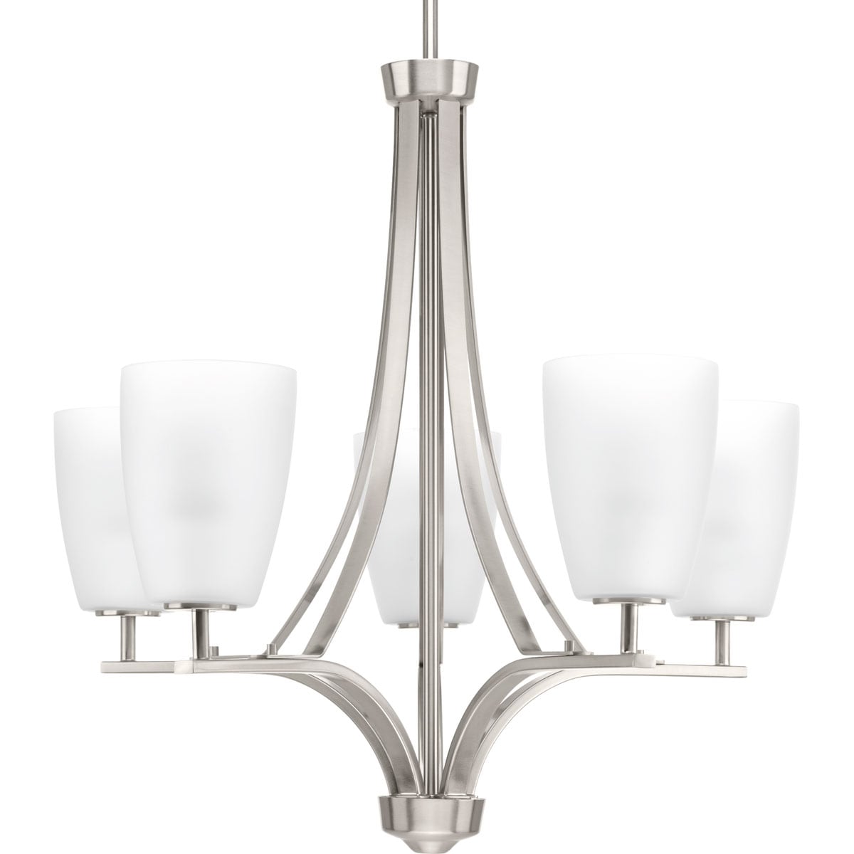 Progress Lighting Leap 5-Light Brushed Nickel Transitional Chandelier