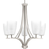 Progress Lighting Leap 5-Light Brushed Nickel Transitional Chandelier