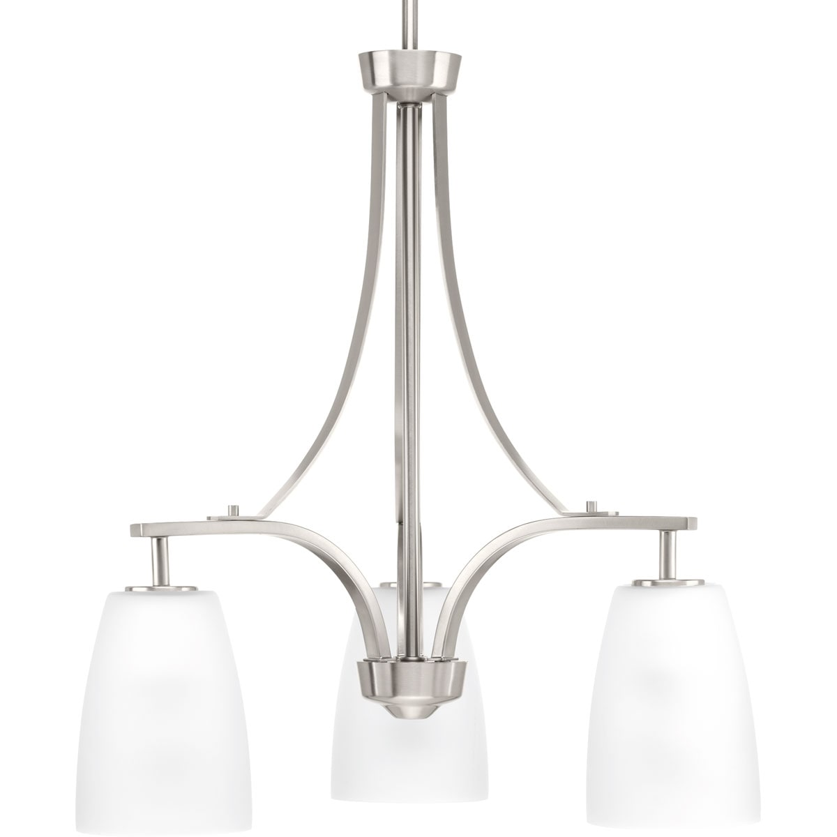 Progress Lighting Leap 3-Light Brushed Nickel Traditional Chandelier