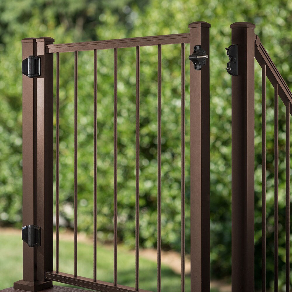 Trex 48-in L x 36-in H Bronze Aluminum Deck Railing Gate (Assembly Required)