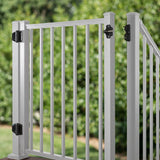 Trex Gates 4-ft H x 4-ft W Classic White Aluminum Spaced Picket Flat-top Decorative Walk-thru Fence Gate