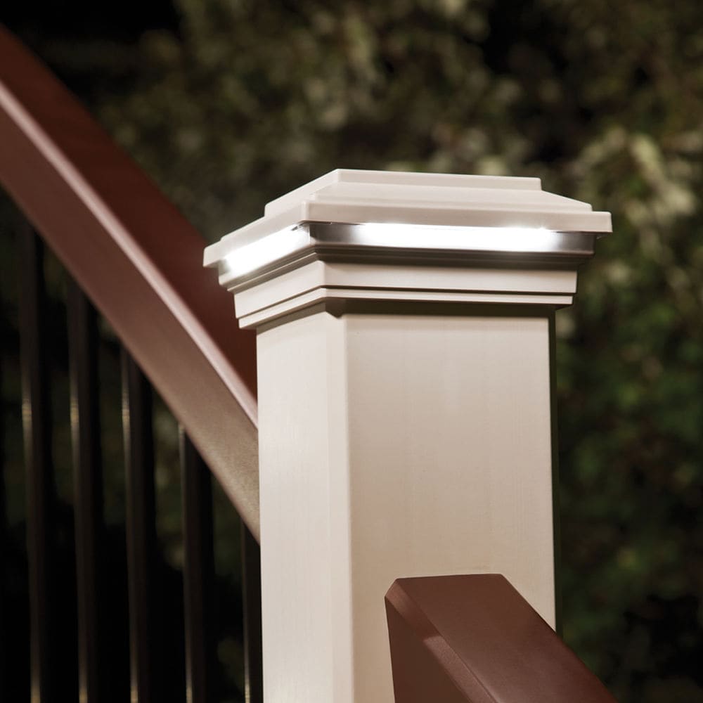 Trex 4-in x 4-in Classic White Wired LED Deck Post Cap Light