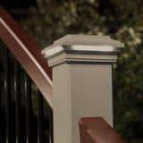 Trex 4-in x 4-in Deck Lighting Gravel Path Wired LED Composite Deck Post Cap