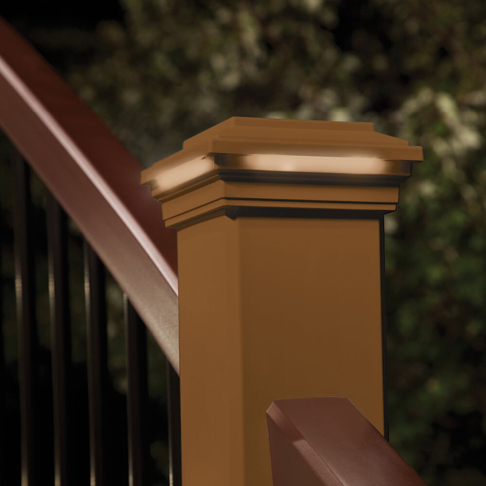 Trex 4-in x 4-in Deck Lighting Tree House Wired LED Composite Post Cap Light, 31 Lumens, 3000K