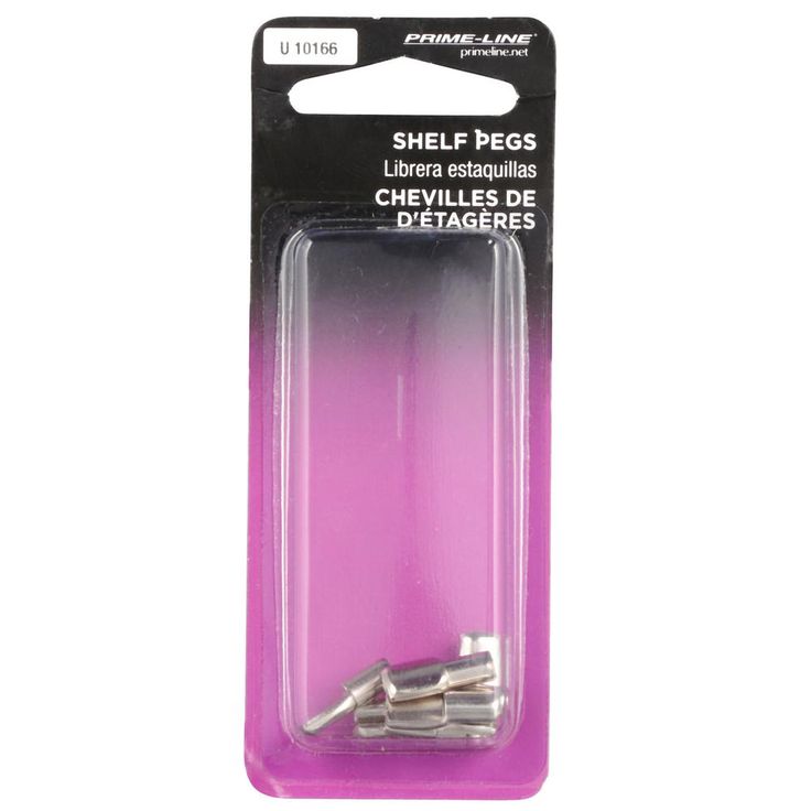 Shelf Support Peg, 5mm, Steel Construction, Nickel Plated (8-pack)