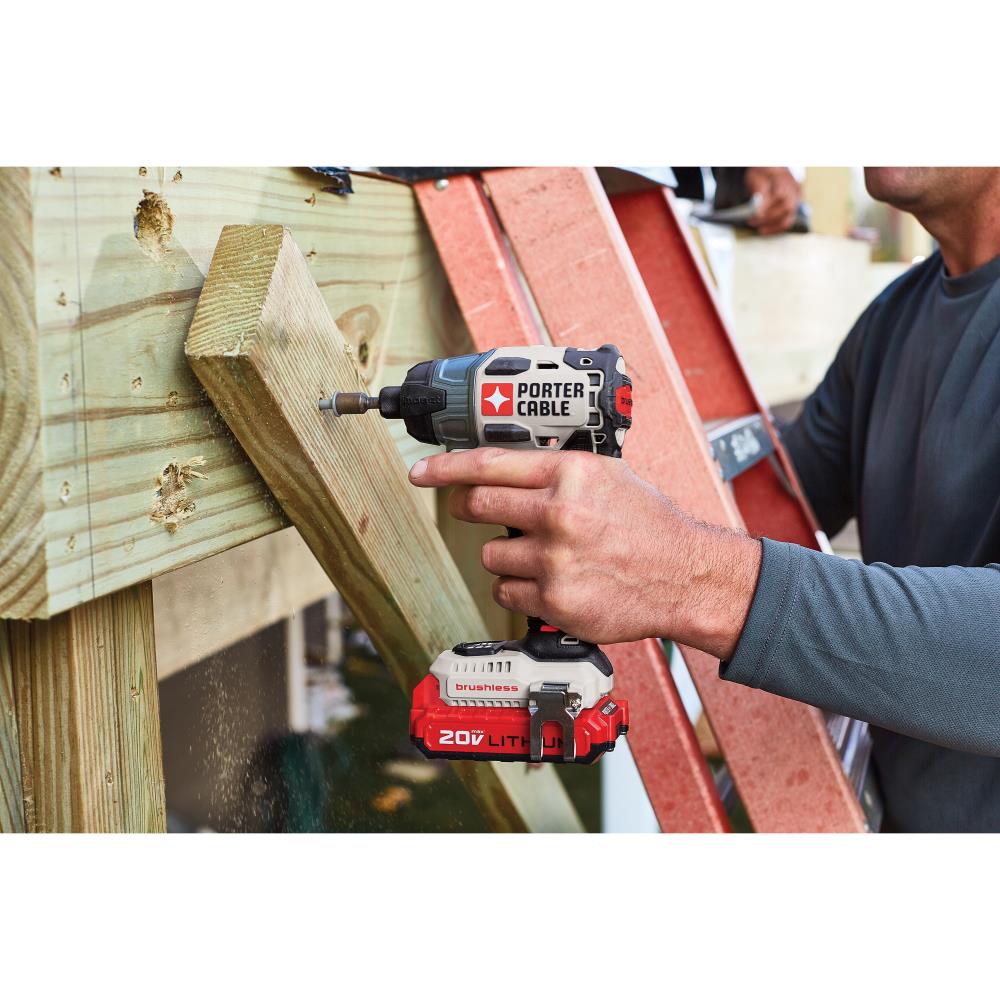 PORTER-CABLE 2-Tool 20-Volt Max Brushless Power Tool Combo Kit (Charger Included and 2 Batteries Included)