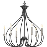 Progress Lighting Whisp 6-Light Gray Farmhouse Chandelier