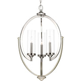 Progress Lighting Evoke 3-Light Polished Nickel Transitional Chandelier
