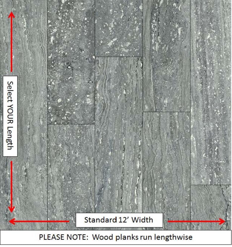 Armstrong Flooring Osset Rock 12-ft W x Cut-to-Length Mushroom Stone Look Low-Gloss Finish Sheet Vinyl