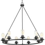 Progress Lighting Debut 9-Light Gray Farmhouse Chandelier