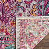 Safavieh Crystal Tristan 5 x 8 Light Blue/Fuchsia Indoor Floral/Botanical Oriental Area Rug