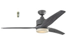 Harbor Breeze Fairwind 60-in Gray LED Indoor/Outdoor Ceiling Fan with Light Kit and Remote (3-Blade)