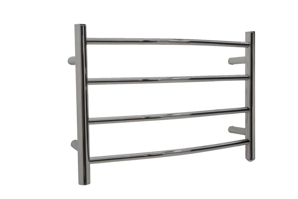 ANZZI Brushed Nickel Plug-In Wall-Mount Towel Warmer, 4-Bar, 16.5 in H x 23.5 in W x 5.5 in D