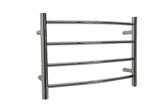 ANZZI Brushed Nickel Plug-In Wall-Mount Towel Warmer, 4-Bar, 16.5 in H x 23.5 in W x 5.5 in D