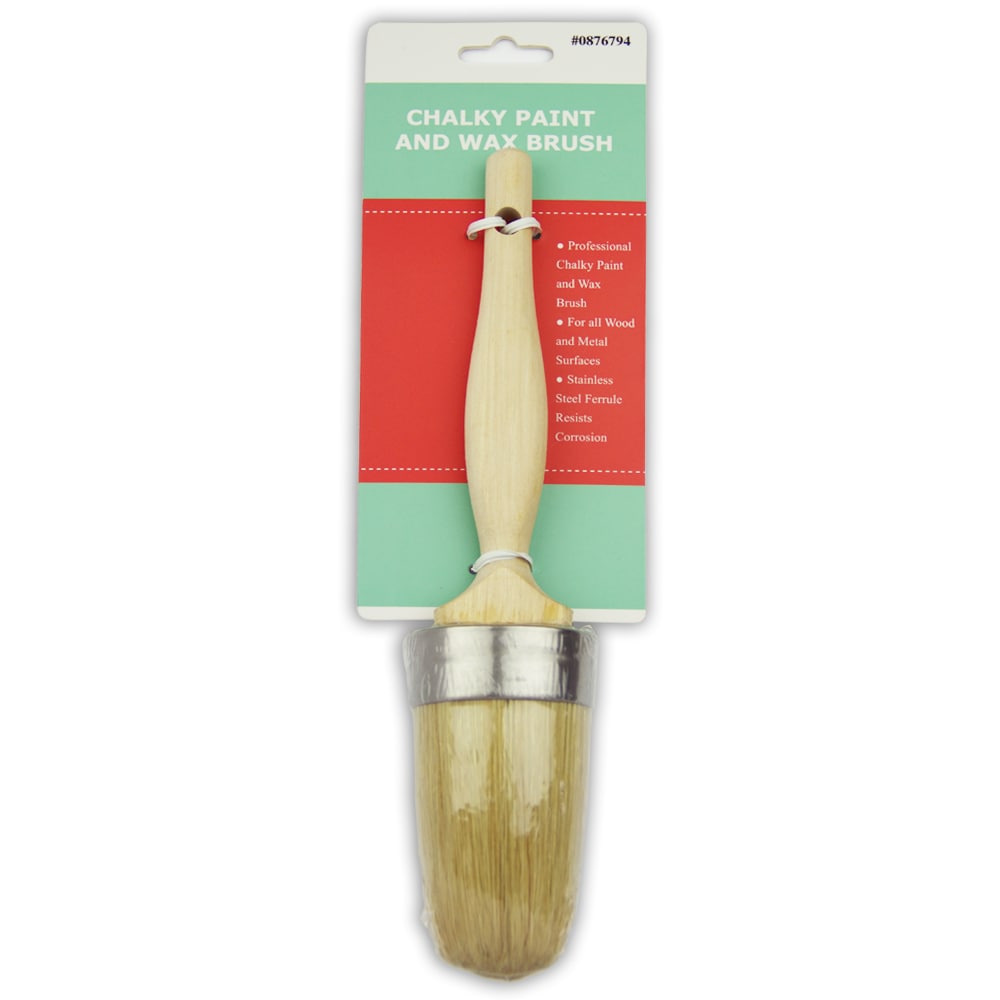 Valspar Chalky Paint and Wax Natural Bristle-Polyester Blend Oval 1.95-in Paint Brush