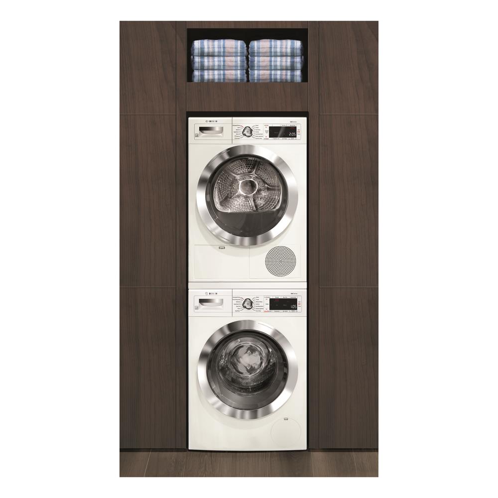 Bosch Home Connect 800 2.2-cu ft High Efficiency Stackable Smart Front-Load Washer (White) ENERGY STAR
