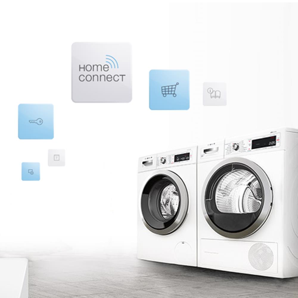 Bosch Home Connect 800 2.2-cu ft High Efficiency Stackable Smart Front-Load Washer (White) ENERGY STAR