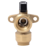 SharkBite Brass 1/2-in Push-to-Connect x 3/4-in Hose Thread Quarter Turn Washing Machine Valve