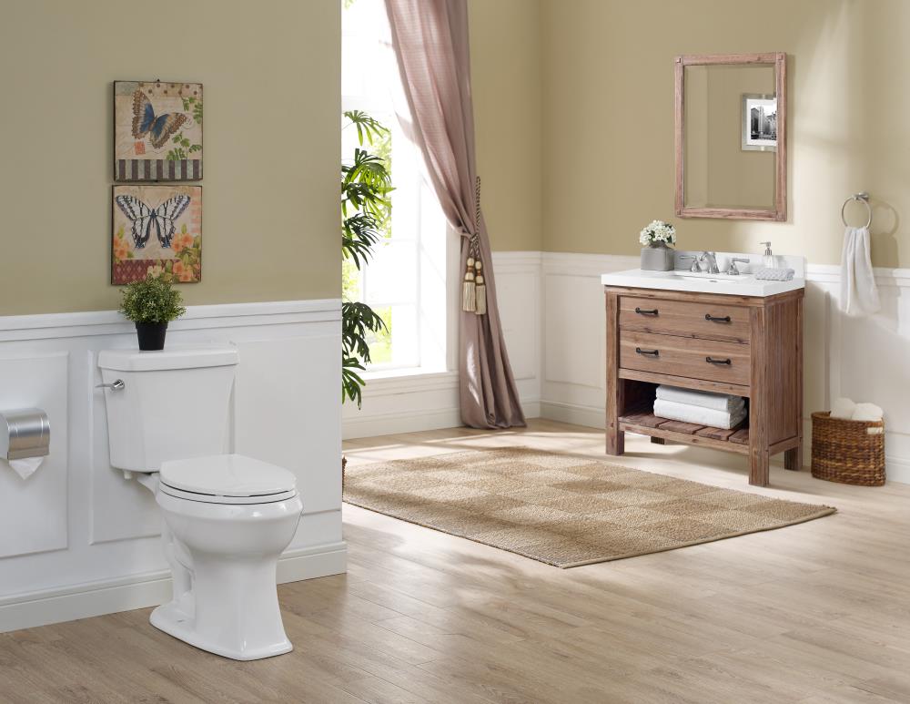 Jacuzzi Lyndsay Elongated Chair-Height 2-Piece Toilet, 10-in Rough-In, WaterSense 1.28 GPF
