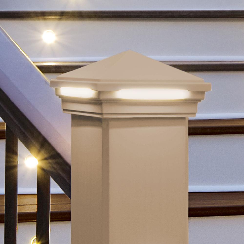 Trex 4-in x 4-in Deck Lighting Rope Swing Wired LED Composite Deck Post Cap