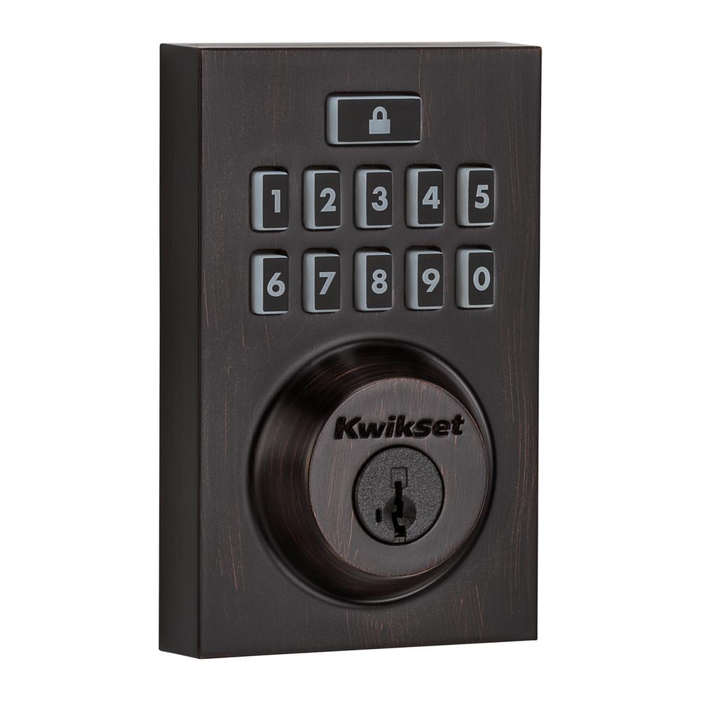 Z-Wave SmartCode 914 Contemporary Single Cylinder Satin Nickel Electronic Deadbolt Featuring SmartKey Security - Super Arbor