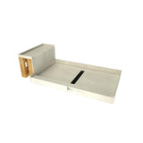 Base'N Bench 34 in. x 60 in. Single Threshold Shower Base and Bench Kit with Right Drain and Matte Black Grate - Super Arbor