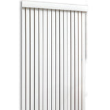 Project Source Room Darkening Vertical Blinds, Cordless, White Vinyl, 3.5-in Slats, 66-in W x 84-in L