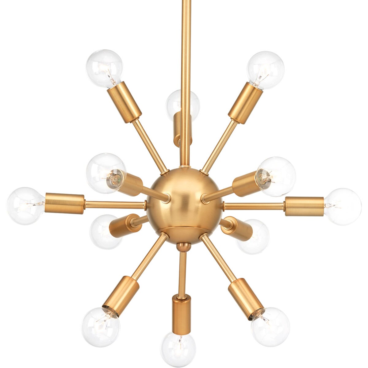 Progress Lighting Ion 12-Light Brushed Bronze Transitional Chandelier