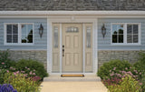 JELD-WEN Craftsman 36-in x 80-in Steel 1/4 Lite Right-Hand Inswing Primed Prehung Single Front Door