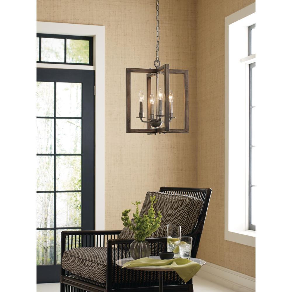 Progress Lighting Turnbury 4-Light Gray Coastal Chandelier