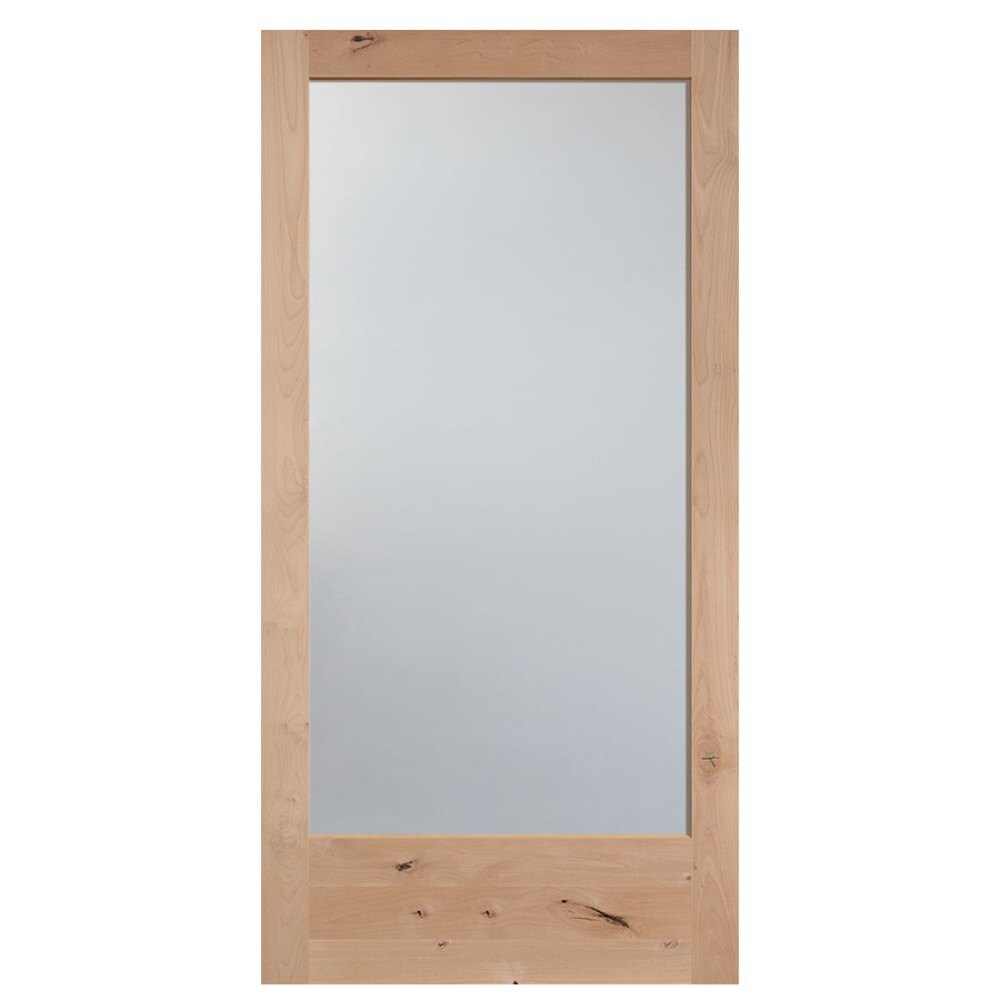 Masonite Traditional 42-in x 84-in Natural Unfinished Knotty Alder Wood Single Barn Door